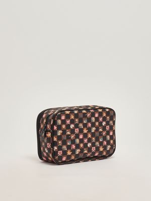 2. Kinder-Pochette aus Kunstleder Schwarz-Braun