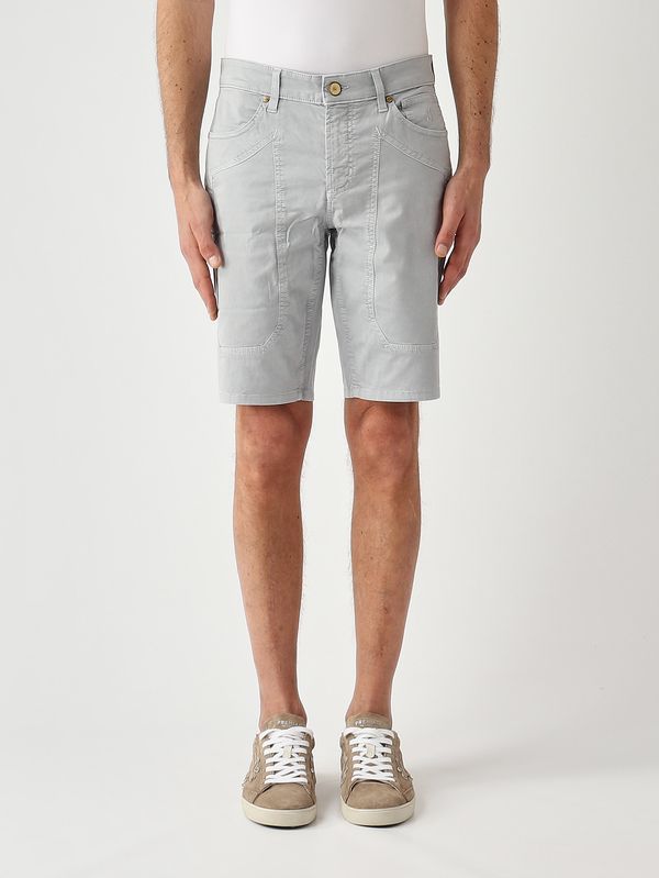 1. Bermuda uomo Jayden in cotone stretch Grigio Cemento Jeckerson pe26jupbe001jayde001