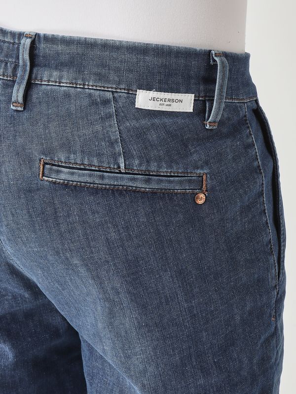 4. Jeans uomo Jack Chino slim fit in denim blu cross riciclato stretch 8,75 OZ Blu Medio Basic Jeckerson pe26juppa081jack001
