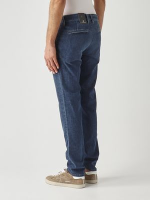 3. Jeans uomo Jack Chino slim fit in denim blu cross riciclato stretch 8,75 OZ Blu Medio Basic