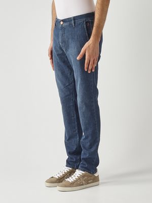 2. Jeans uomo Jack Chino slim fit in denim blu cross riciclato stretch 8,75 OZ Blu Medio Basic