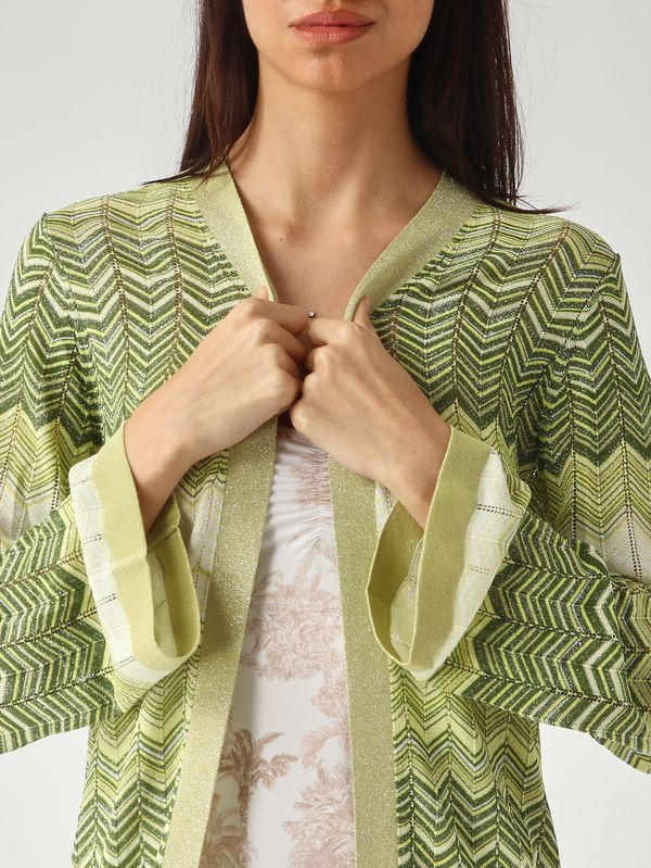 5. Cardigan für Damen Tonia aus Lurex-Strick Grün MC2 Saint Barth ton0001