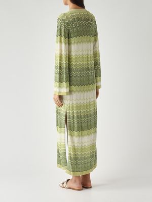 4. Cardigan für Damen Tonia aus Lurex-Strick Grün