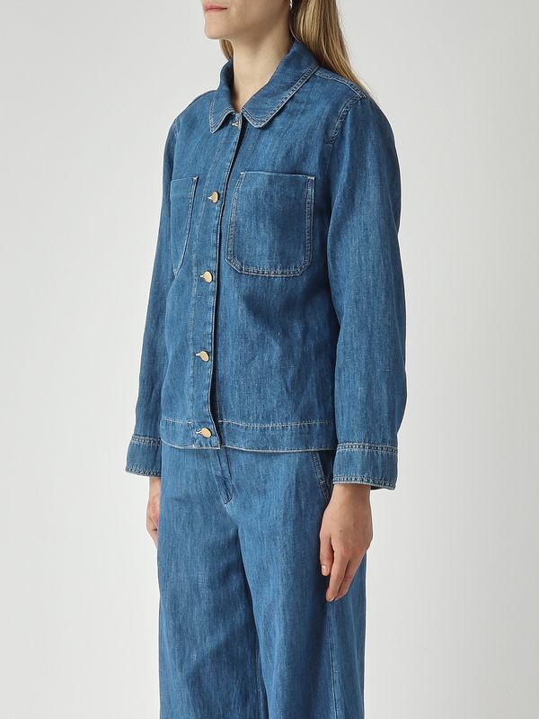 3. Veste Galante pour femme en coton et lin. Denim moyen S Max Mara 2619041113600