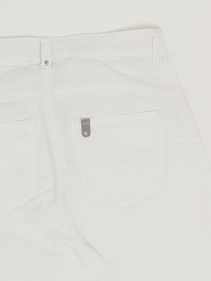 3. Mädchenhose aus Stretch-Baumwolle Weiß