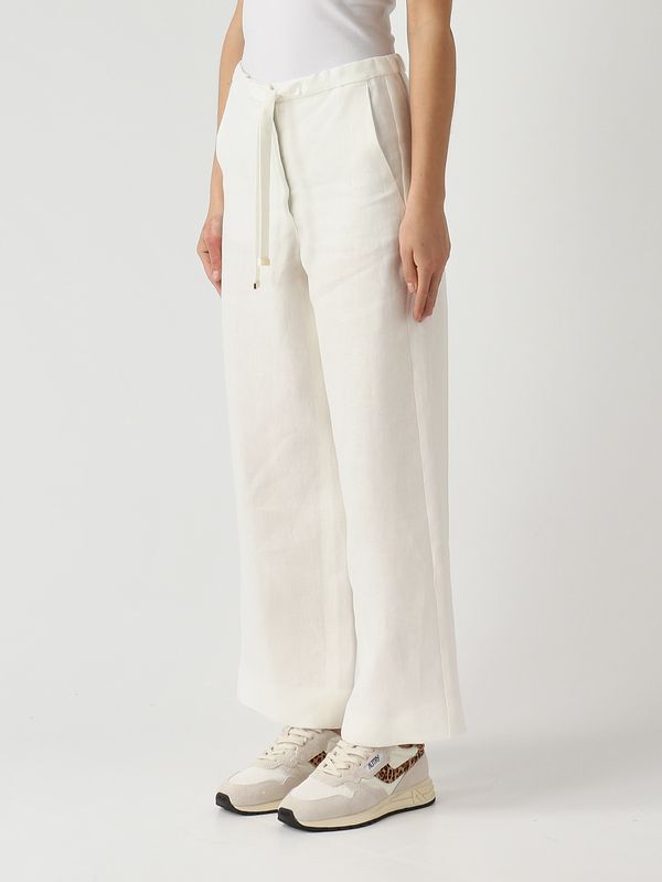 3. Amedea Damen-Leinenhose Weiß S Max Mara 2619131013600