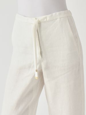 5. Amedea Damen-Leinenhose Weiß