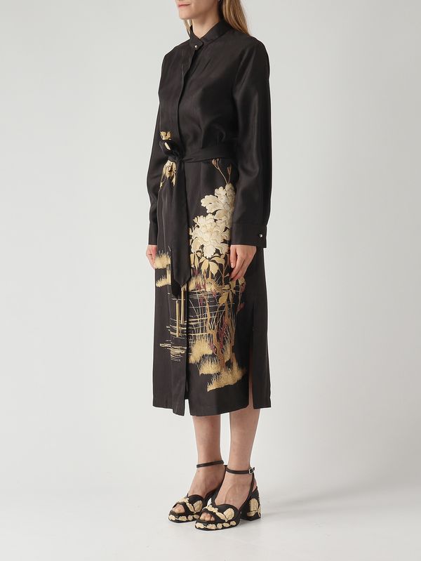 3. Robe Falange en soie pour femme Noir-Beige Max Mara Studio 2616221074600