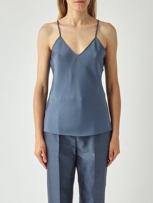1. Elfi women's satin top Teal