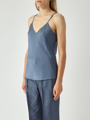 3. Elfi women's satin top Teal