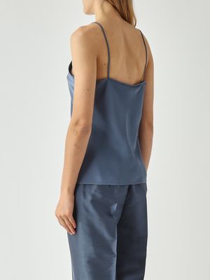 4. Elfi women's satin top Teal