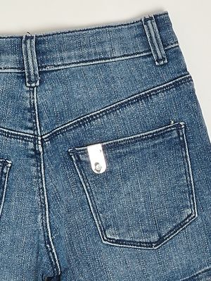 3. Girls' stretch cotton shorts Medium Denim