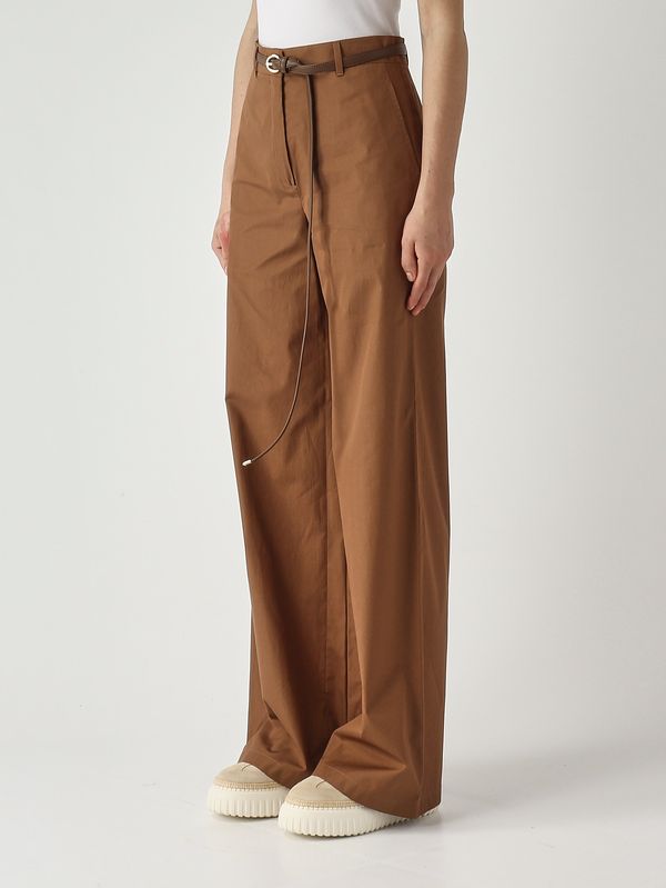 3. Pantalón de mujer Farea de algodón Canela Max Mara Studio 2616131052600