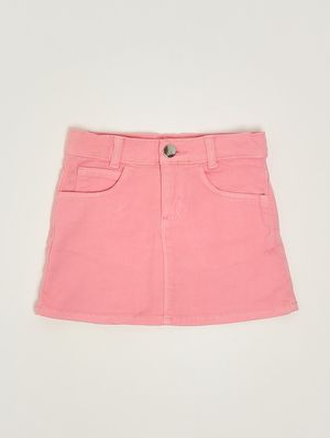 1. Gonna bambina in cotone stretch Corallo