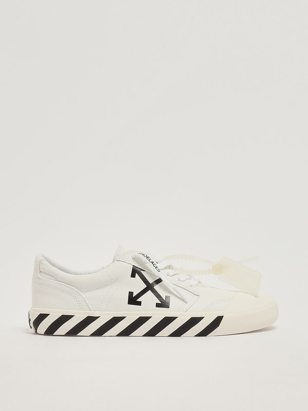 Baskets homme Vulc Undercut en toile de coton Blanc-Noir Off-White
