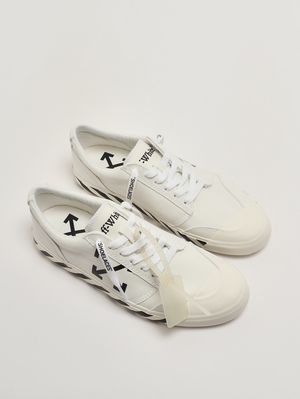 2. Baskets homme Vulc Undercut en toile de coton Blanc-Noir