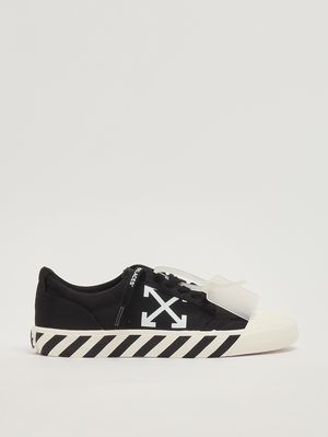 1. Herren-Sneaker Vulc Undercut aus Baumwoll-Canvas Schwarz-Weiß