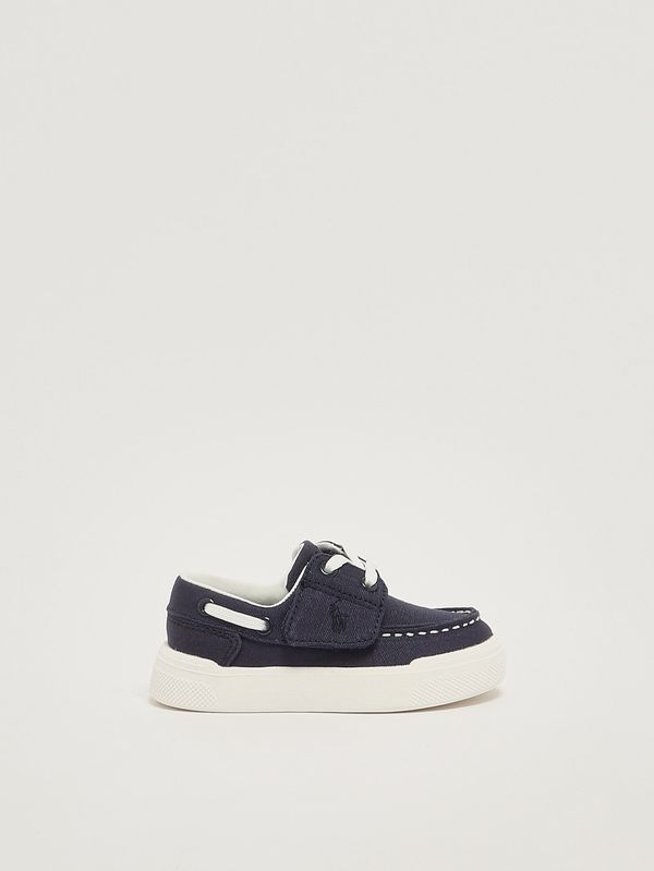 Mocassins enfant en toile Bleu Polo Ralph Lauren