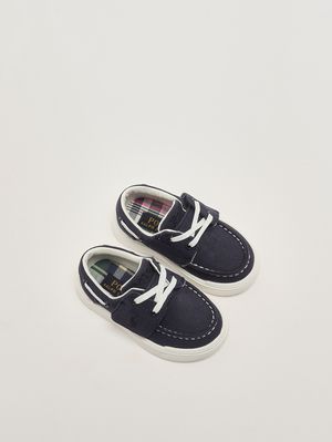 2. Mocasín para niño de lona Azul