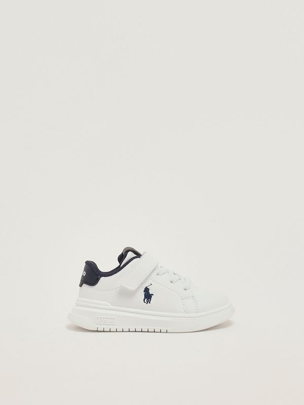 1. Kindersneaker aus Kunstleder Weiß Polo Ralph Lauren rl04251