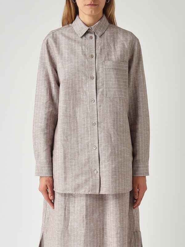 Camicia donna Ululo in lino e cotone Greige MM Max Mara