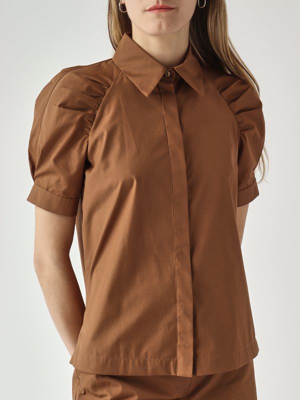 5. Camicia donna Amore in cotone Cuoio Max Mara Studio 2616111032600