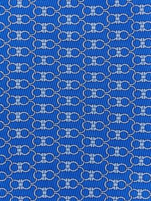 3. Cravatta uomo Tetris in seta Azzurro
