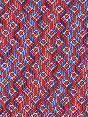 3. Cravatta uomo Tetris in seta Rosso