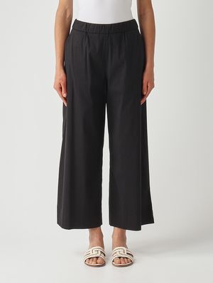 1. Damenhose Pece aus Baumwollmischgewebe Schwarz