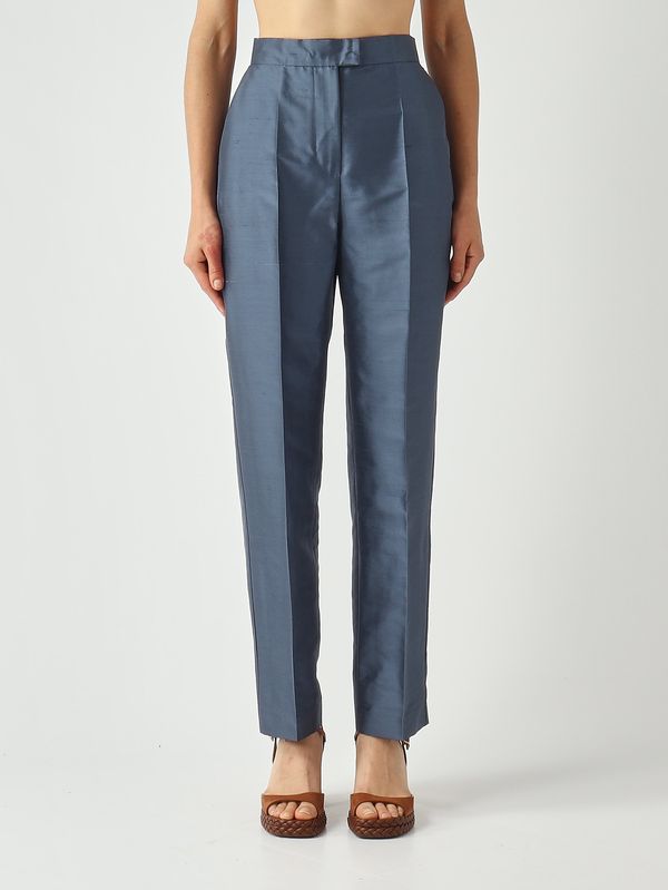 Pantalón de mujer Orata de seda Azul verdoso Max Mara Studio
