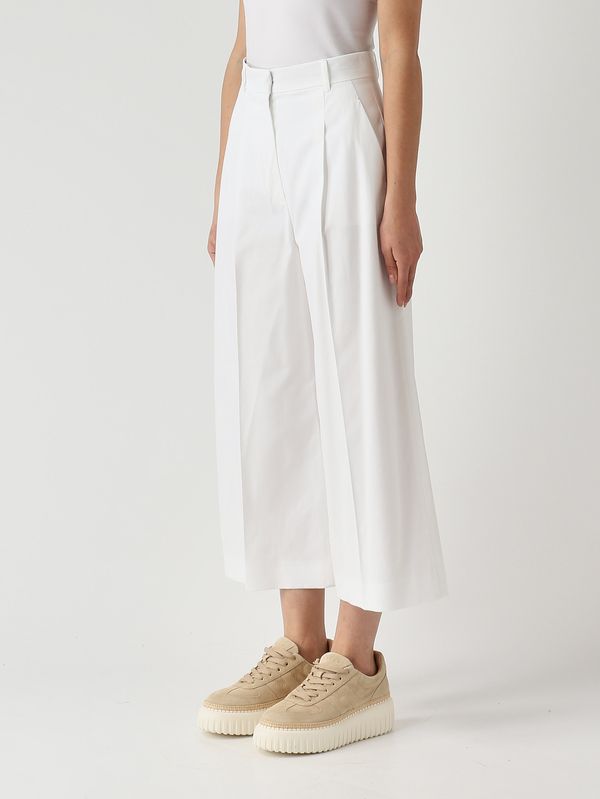 3. Pantalón de mujer Tequila de algodón elástico. Blanco Max Mara Studio 2616131112600