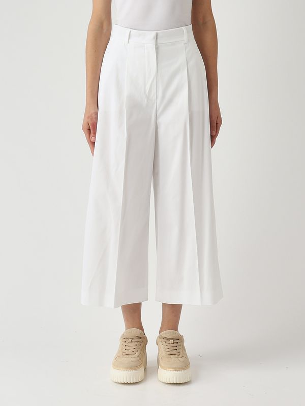 1. Pantalón de mujer Tequila de algodón elástico. Blanco Max Mara Studio 2616131112600