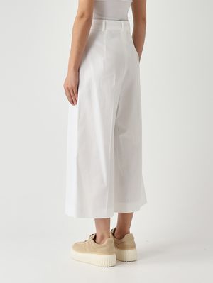 4. Pantalón de mujer Tequila de algodón elástico. Blanco