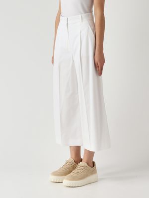 3. Pantalón de mujer Tequila de algodón elástico. Blanco