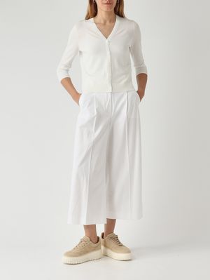 2. Pantalón de mujer Tequila de algodón elástico. Blanco