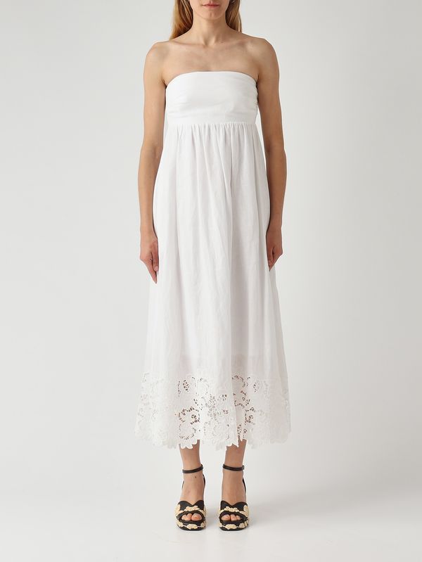 1. Damenkleid Scena aus Leinen Weiß Max Mara Studio 2616221012600