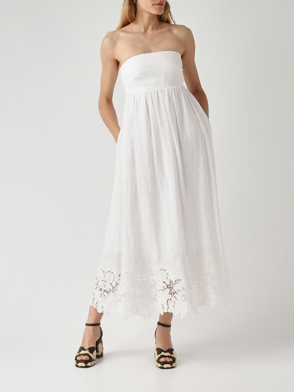 2. Damenkleid Scena aus Leinen Weiß Max Mara Studio 2616221012600