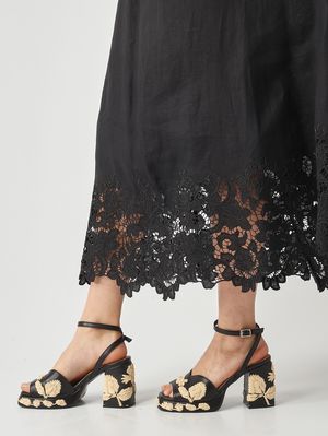 5. Abito donna Scena in lino Nero