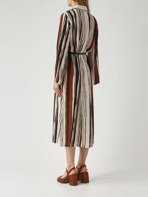 4. Robe Vanesio en soie pour femme Ivoire-Noir