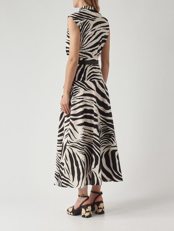 4. Abito donna West in cotone Bianco-Nero Max Mara Studio 2616221142600