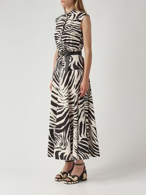 3. Abito donna West in cotone Bianco-Nero