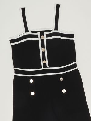 3. Conjunto de punto para niña Negro