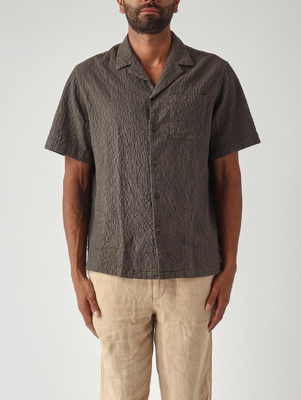 Camisa Hadley para hombre de algodón elástico Verde militar Altea