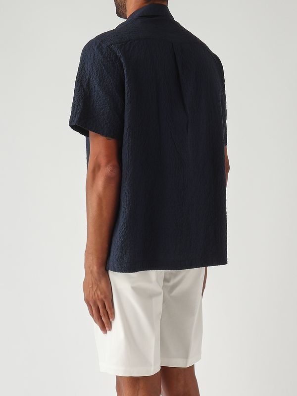 4. Camicia Hadley uomo in cotone stretch Navy Altea 2654021