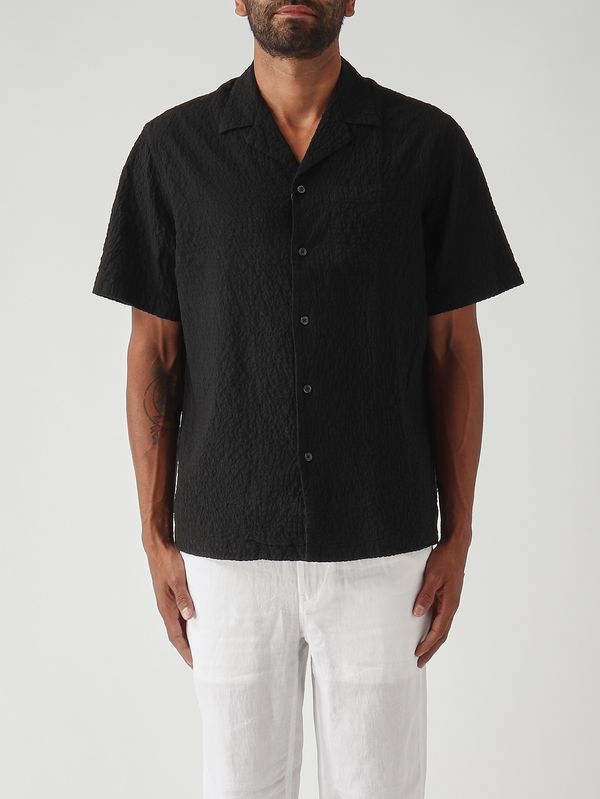 Camisa Hadley para hombre de algodón elástico Negro Altea