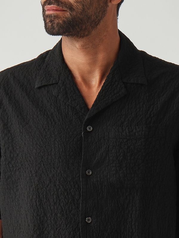 5. Camicia Hadley uomo in cotone stretch Nero Altea 2654021