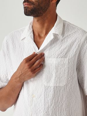 5. Camicia Hadley uomo in cotone stretch Bianco