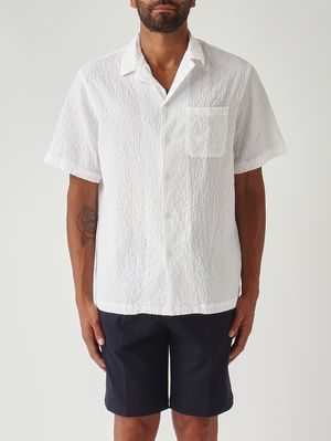 1. Camicia Hadley uomo in cotone stretch Bianco