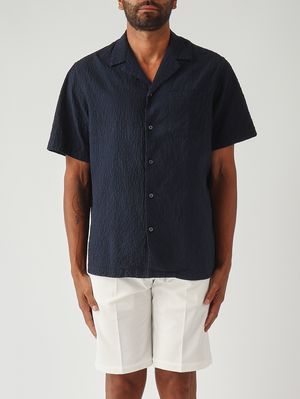 1. Camicia Hadley uomo in cotone stretch Navy