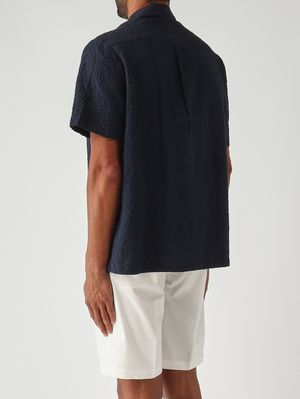 4. Camicia Hadley uomo in cotone stretch Navy
